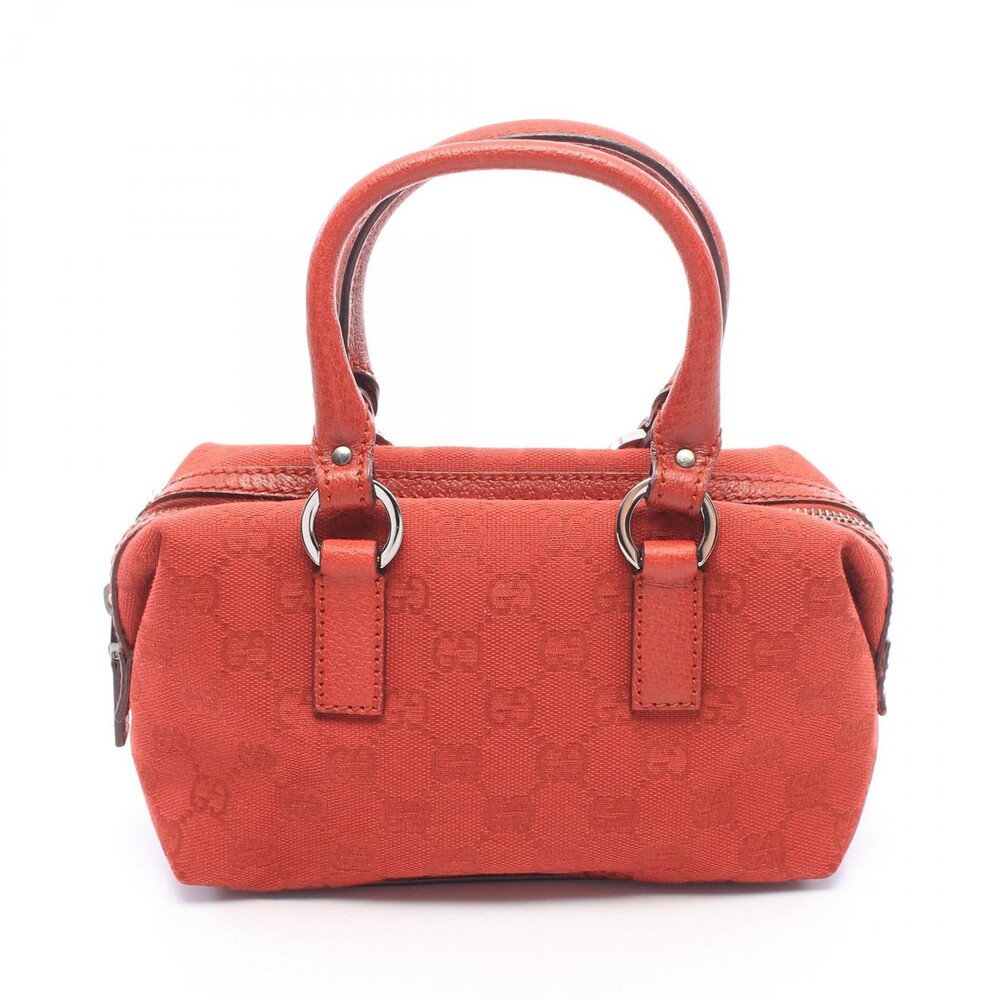 Gucci Gg Canvas Handbag Leather Red #368933G59B